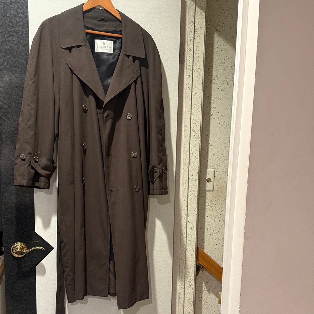 Bill Blass Men's Dark Brown Trench Coat